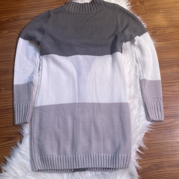 Long color block cardigan - Picture 4 of 4